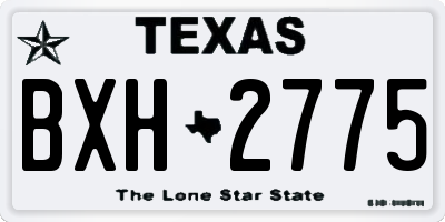 TX license plate BXH2775