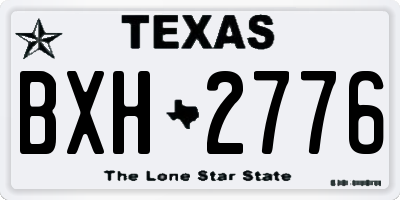 TX license plate BXH2776