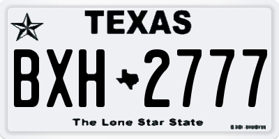 TX license plate BXH2777
