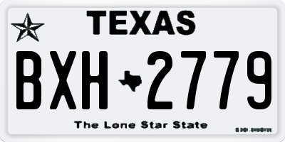 TX license plate BXH2779