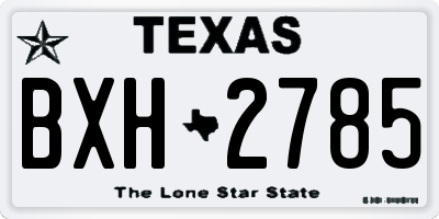 TX license plate BXH2785