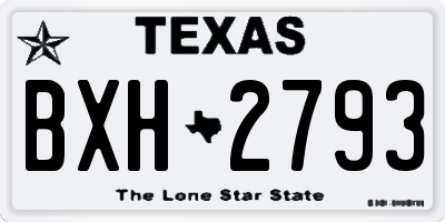 TX license plate BXH2793