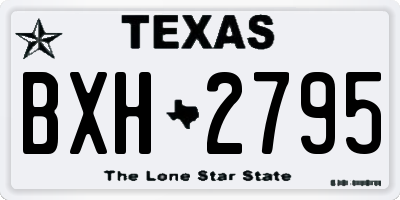 TX license plate BXH2795