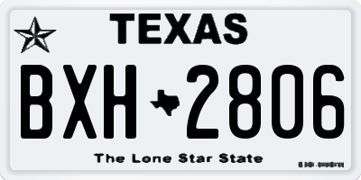 TX license plate BXH2806