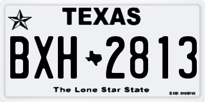 TX license plate BXH2813