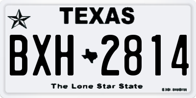 TX license plate BXH2814