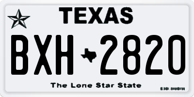 TX license plate BXH2820