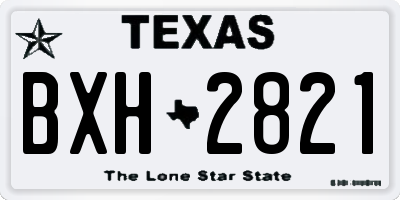 TX license plate BXH2821