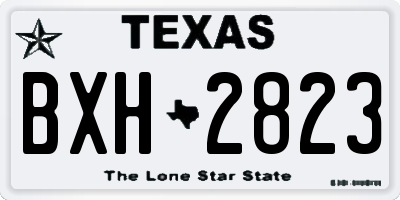 TX license plate BXH2823