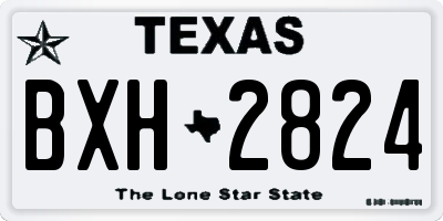 TX license plate BXH2824