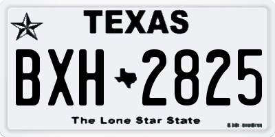 TX license plate BXH2825