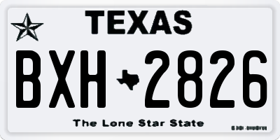 TX license plate BXH2826