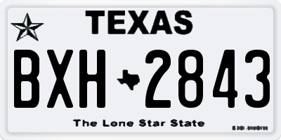 TX license plate BXH2843