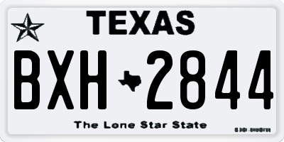 TX license plate BXH2844