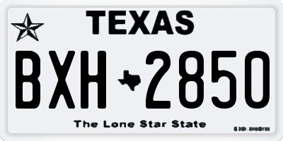 TX license plate BXH2850