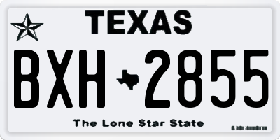 TX license plate BXH2855