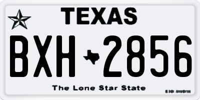 TX license plate BXH2856