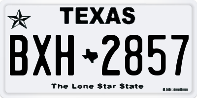 TX license plate BXH2857