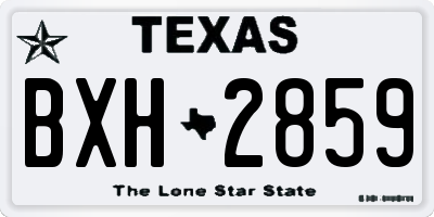 TX license plate BXH2859