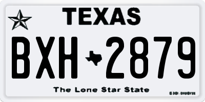 TX license plate BXH2879