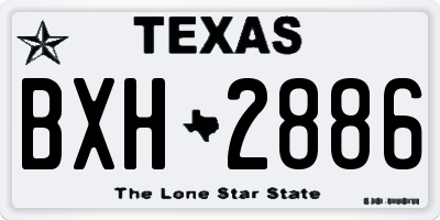 TX license plate BXH2886