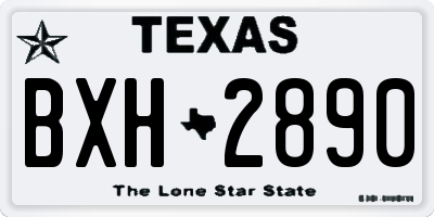 TX license plate BXH2890