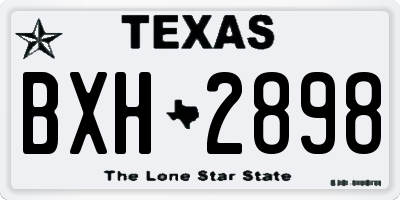 TX license plate BXH2898
