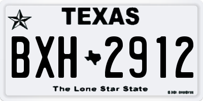 TX license plate BXH2912