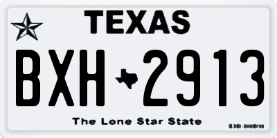 TX license plate BXH2913