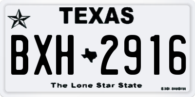 TX license plate BXH2916