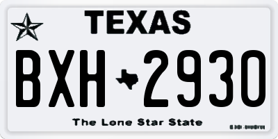 TX license plate BXH2930