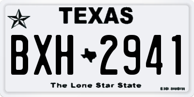 TX license plate BXH2941