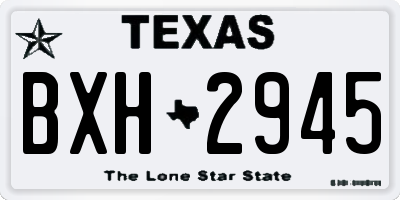 TX license plate BXH2945