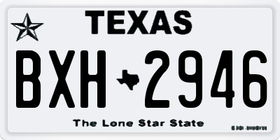TX license plate BXH2946