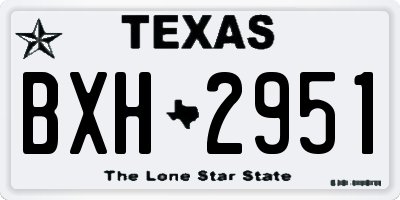 TX license plate BXH2951
