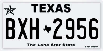 TX license plate BXH2956