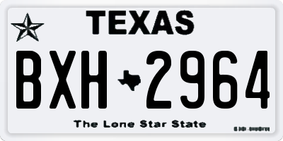 TX license plate BXH2964