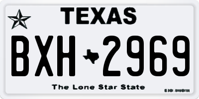 TX license plate BXH2969