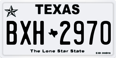 TX license plate BXH2970