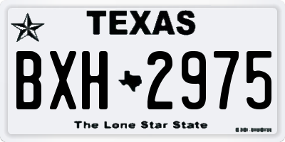 TX license plate BXH2975