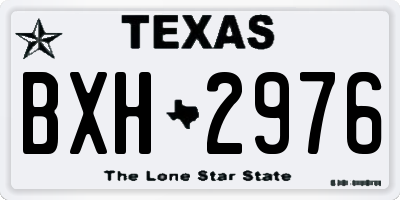 TX license plate BXH2976