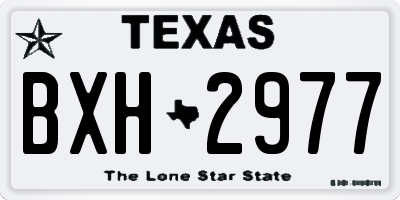 TX license plate BXH2977