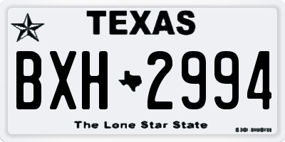 TX license plate BXH2994