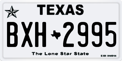 TX license plate BXH2995