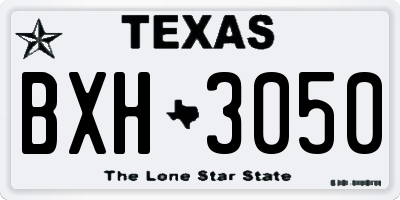 TX license plate BXH3050