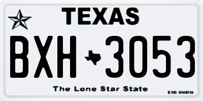 TX license plate BXH3053