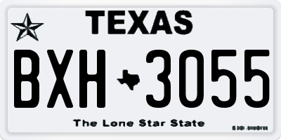 TX license plate BXH3055