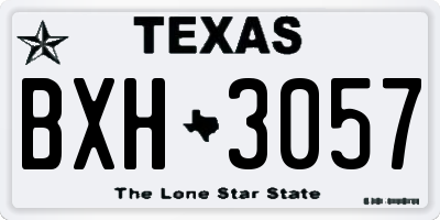 TX license plate BXH3057