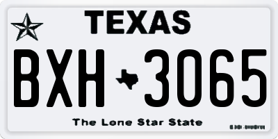 TX license plate BXH3065