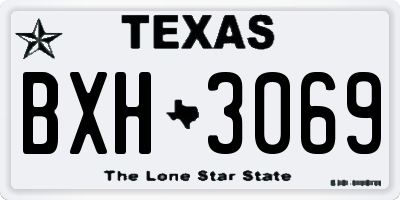TX license plate BXH3069